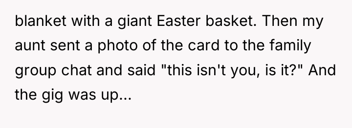 blanket with a giant Easter basket. Then my aunt sent...
