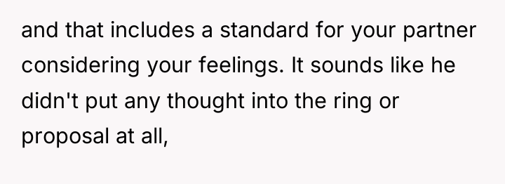 and that includes a standard for your partner considering your...