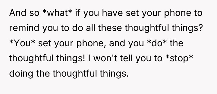 And so *what* if you have set your phone to...