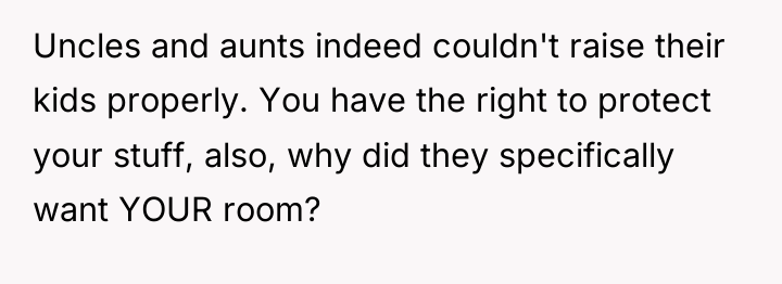 Uncles and aunts indeed couldn't raise their kids properly. You...