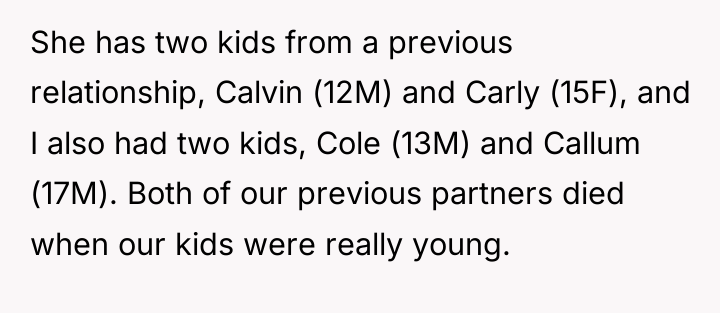 She has two kids from a previous relationship, Calvin (12M)...