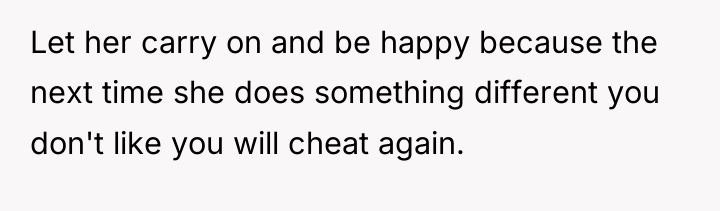 Let her carry on and be happy because the next...