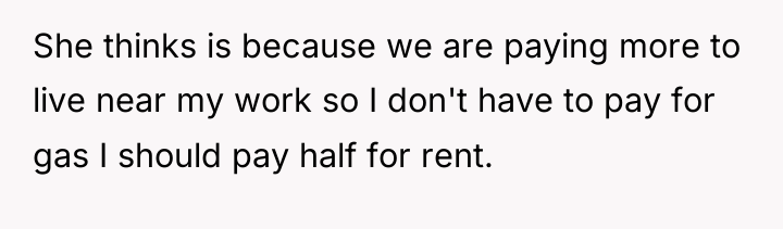 She thinks is because we are paying more to live...