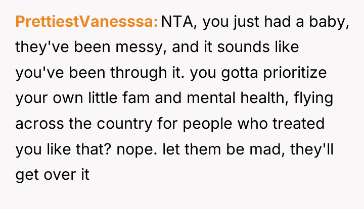 PrettiestVanesssa NTA, you just had a baby, they've been messy,...