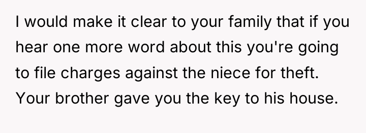 I would make it clear to your family that if...