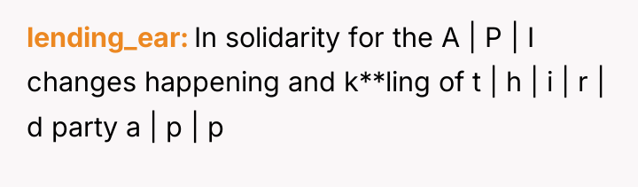 lending_ear In solidarity for the A | P | I...