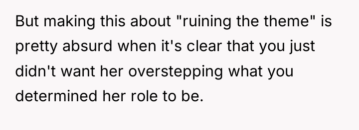 But making this about "ruining the theme" is pretty absurd...