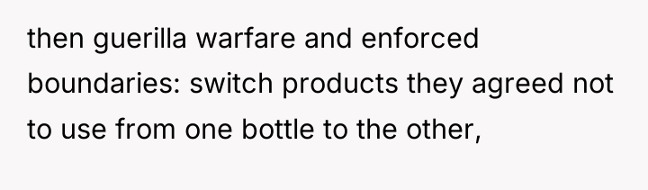 then guerilla warfare and enforced boundaries: switch products they agreed...