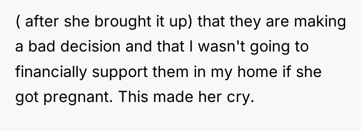 ( after she brought it up) that they are making...