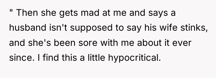 " Then she gets mad at me and says a...