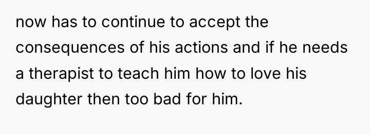 now has to continue to accept the consequences of his...