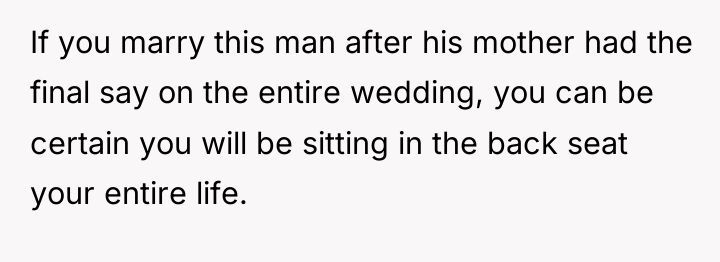 If you marry this man after his mother had the...