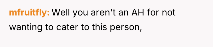 mfruitfly Well you aren't an AH for not wanting to...