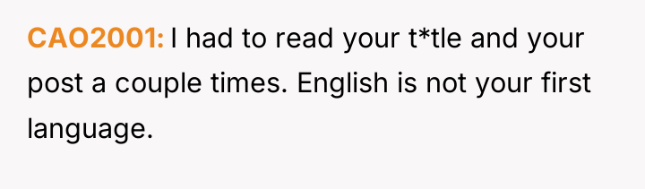CAO2001 I had to read your t*tle and your post...