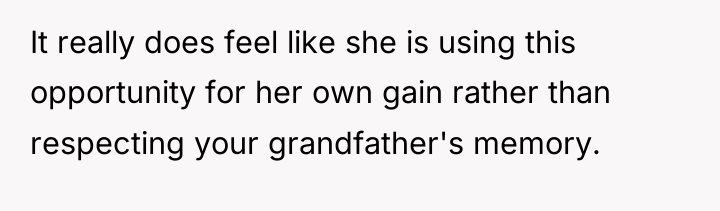 It really does feel like she is using this opportunity...