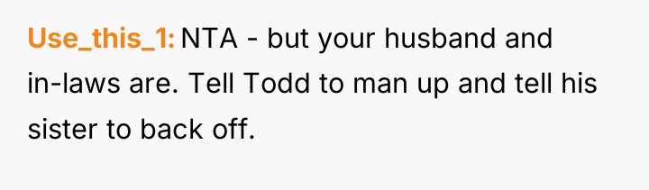 Use_this_1 NTA - but your husband and in-laws are. Tell...