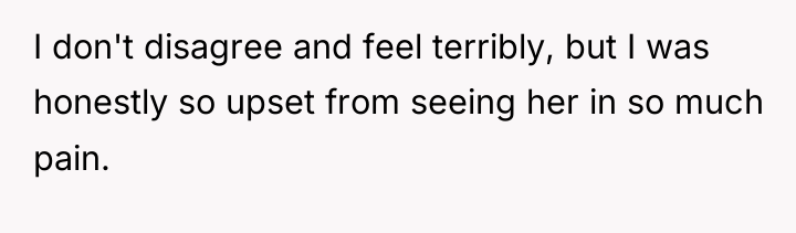 I don't disagree and feel terribly, but I was honestly...