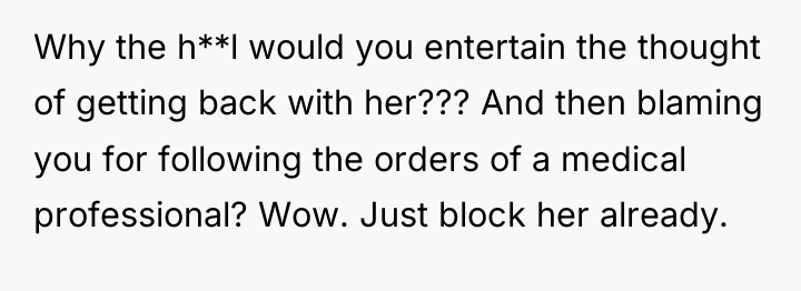 Why the h**l would you entertain the thought of getting...
