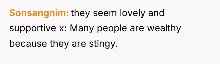 Sonsangnim they seem lovely and supportive x: Many people are...
