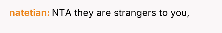 natetian NTA they are strangers to you,