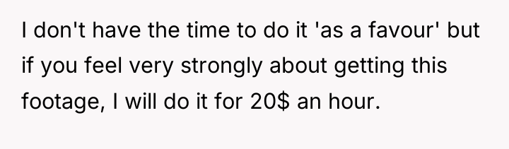 I don't have the time to do it 'as a...