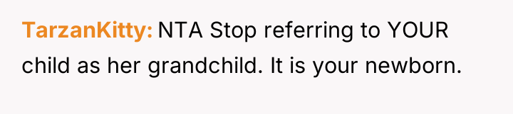 TarzanKitty NTA Stop referring to YOUR child as her grandchild....