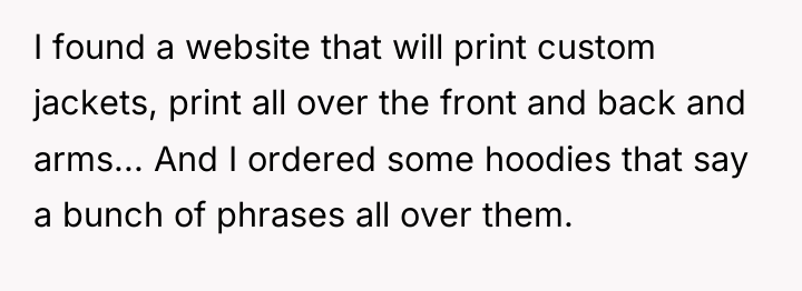 I found a website that will print custom jackets, print...