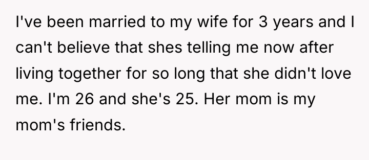 I've been married to my wife for 3 years and...
