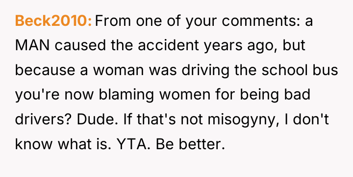 Beck2010 From one of your comments: a MAN caused the...