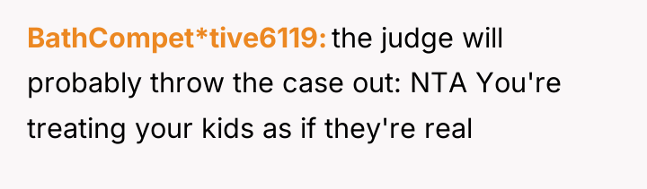 BathCompet*tive6119 the judge will probably throw the case out: NTA...