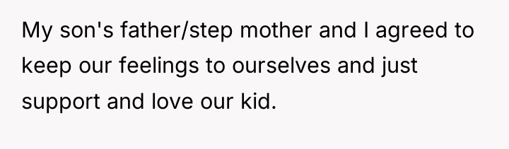 My son's father/step mother and I agreed to keep our...