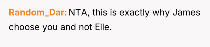 Random_Dar NTA, this is exactly why James choose you and...