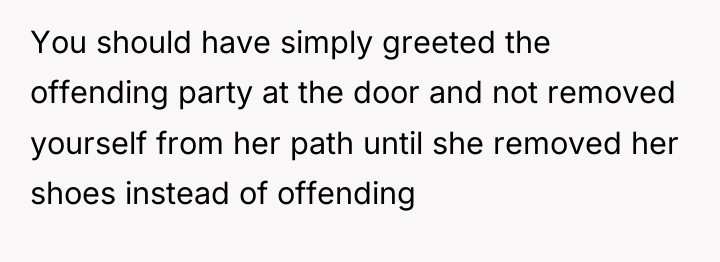 You should have simply greeted the offending party at the...