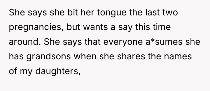 She says she bit her tongue the last two pregnancies,...