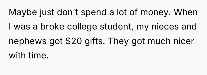 Maybe just don't spend a lot of money. When I...