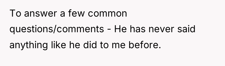 To answer a few common questions/comments - He has never...