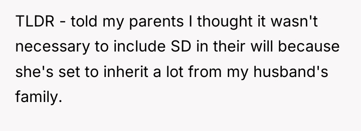 TLDR - told my parents I thought it wasn't necessary...