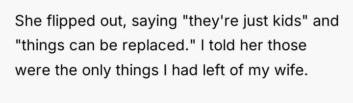 She flipped out, saying "they're just kids" and "things can...