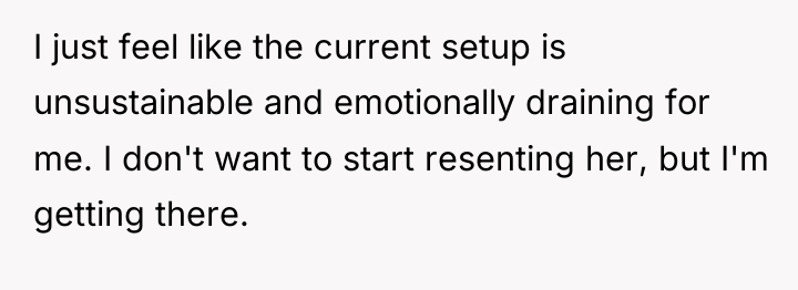 I just feel like the current setup is unsustainable and...