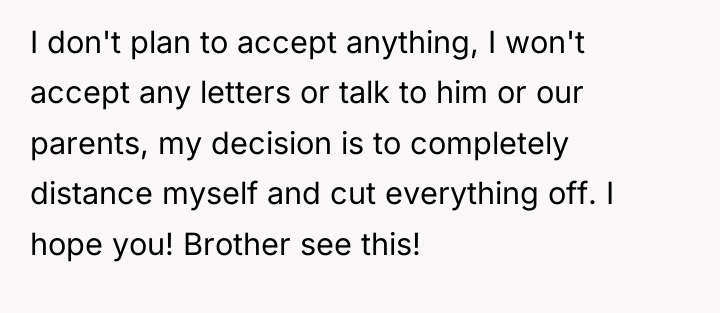 I don't plan to accept anything, I won't accept any...