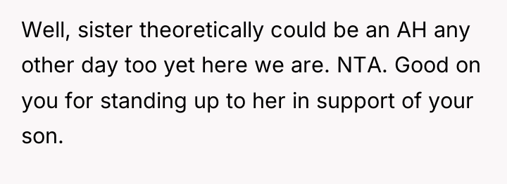 Well, sister theoretically could be an AH any other day...