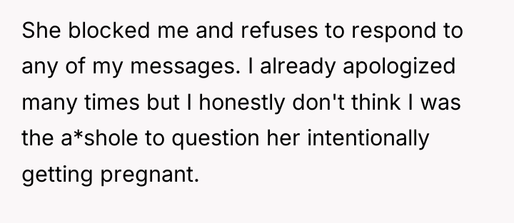 She blocked me and refuses to respond to any of...