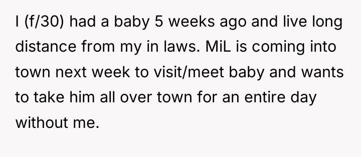 I (f/30) had a baby 5 weeks ago and live...