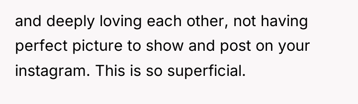 and deeply loving each other, not having perfect picture to...