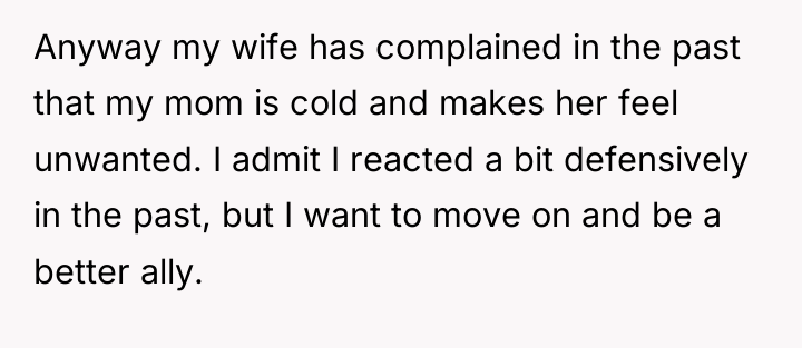 Anyway my wife has complained in the past that my...