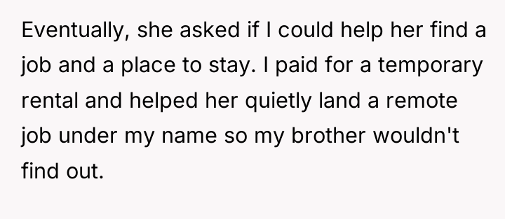 Eventually, she asked if I could help her find a...