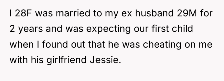 I 28F was married to my ex husband 29M for...