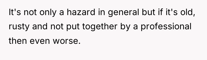 It's not only a hazard in general but if it's...