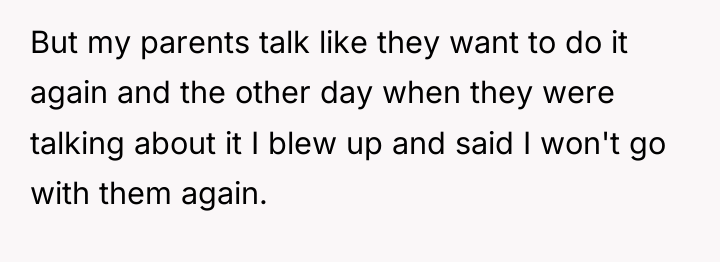 But my parents talk like they want to do it...