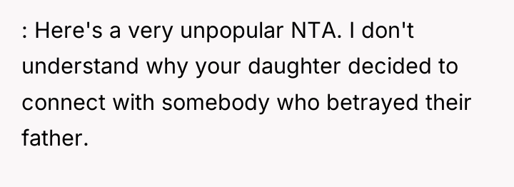 : Here's a very unpopular NTA. I don't understand why...